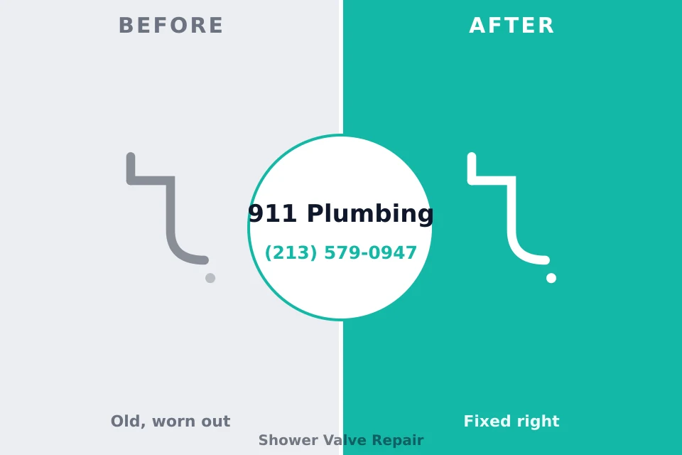 Before and after: plumbing repair Palmyra, PA